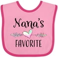 thumbnail image 3 of Inktastic Nana's Favorite- Heart Grandchild Boys or Girls Baby Bib, 3 of 4