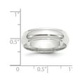 thumbnail image 3 of 14k White Gold 6mm Half Round with Edge Wedding Band Size 6 WHRE060, 3 of 4