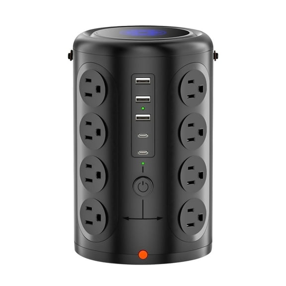 KING-LINK Power Tower Strip Surge Protector with 16 Outlets and 5 USB Ports(2 USB-C), 6 Foot Extension Cord Heavy Duty Charging Station