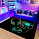 thumbnail image 2 of 1pc Area Rug, Game Set Pattern, Living Room Bedroom Game Console Anti Slip Floor Mat, Game Console Print Pattern Floor Mat, 2 of 4