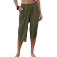 thumbnail image 2 of Women's Summer Solid Sport Casual Capris, 2 of 2