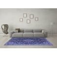 thumbnail image 3 of Ahgly Company Indoor Round Medallion Blue Traditional Area Rugs, 6' Round, 3 of 4