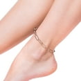 thumbnail image 6 of Everly Women's Rose Silver 6mm Paperclip Chain Necklace and Anklet Set - 18 in + 9 in, 6 of 10