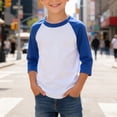 thumbnail image 7 of Coerni Toddler Kids Baseball Raglan T-Shirt 3/4 Sleeve Crewneck Tees Baby Boys Girls Jersey Sweatshirt Summer Athletic Casual, 7 of 7