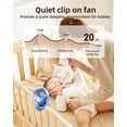 thumbnail image 2 of FrSara Portable Clip on Fan Battery Operated,3 Speed Quiet Rechargeable Mini Table Desk Stroller Fan,Quiet,High Air Volume,360 Degree Free Rotation, 2 of 6