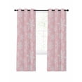 thumbnail image 7 of Pink Christmas Blackout Curtains for Bedroom/Living Room, Winter Xmas White Snowflakes Dots Thermal Insulated Kitchen Drapes with Grommets, Light Blocking Window Treatment, 2 Panels 52" x 72", 7 of 7
