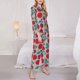 thumbnail image 3 of Balery Tomato Conjunto de Pijama con Estampado para Mujer, Conjunto de Dos Piezas con Manga Larga, Ropa de Dormir Suave con Bolsillos, Pijamas Cómodos-XX-Large, 3 of 7