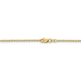 thumbnail image 4 of Real 14kt Yellow Gold 1.6mm Round Open Link Cable Chain; 20 inch; Lobster Clasp; for Adults and Teens; for Women and Men, 4 of 5