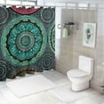thumbnail image 7 of Autua Fractals Bathroom Shower Curtain Set with Hooks, Graphic Print Polyester Stylish Decor with 100% Polyester Fabric, Home Bathtubs Curtain Decoration, Size: Standard 69"x72, 7 of 7
