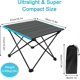 thumbnail image 3 of Camping table with aluminum tabletop, portable and lightweight folding camping table with carrying bag for outdoor use, 3 of 5