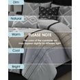 thumbnail image 3 of Lanco Terry Embroidery 7 Piece King Comforter Set, Black/Grey, Geometric, Terry Embroidery Ultra Soft, 100% Polyester & Fill, 3 of 7