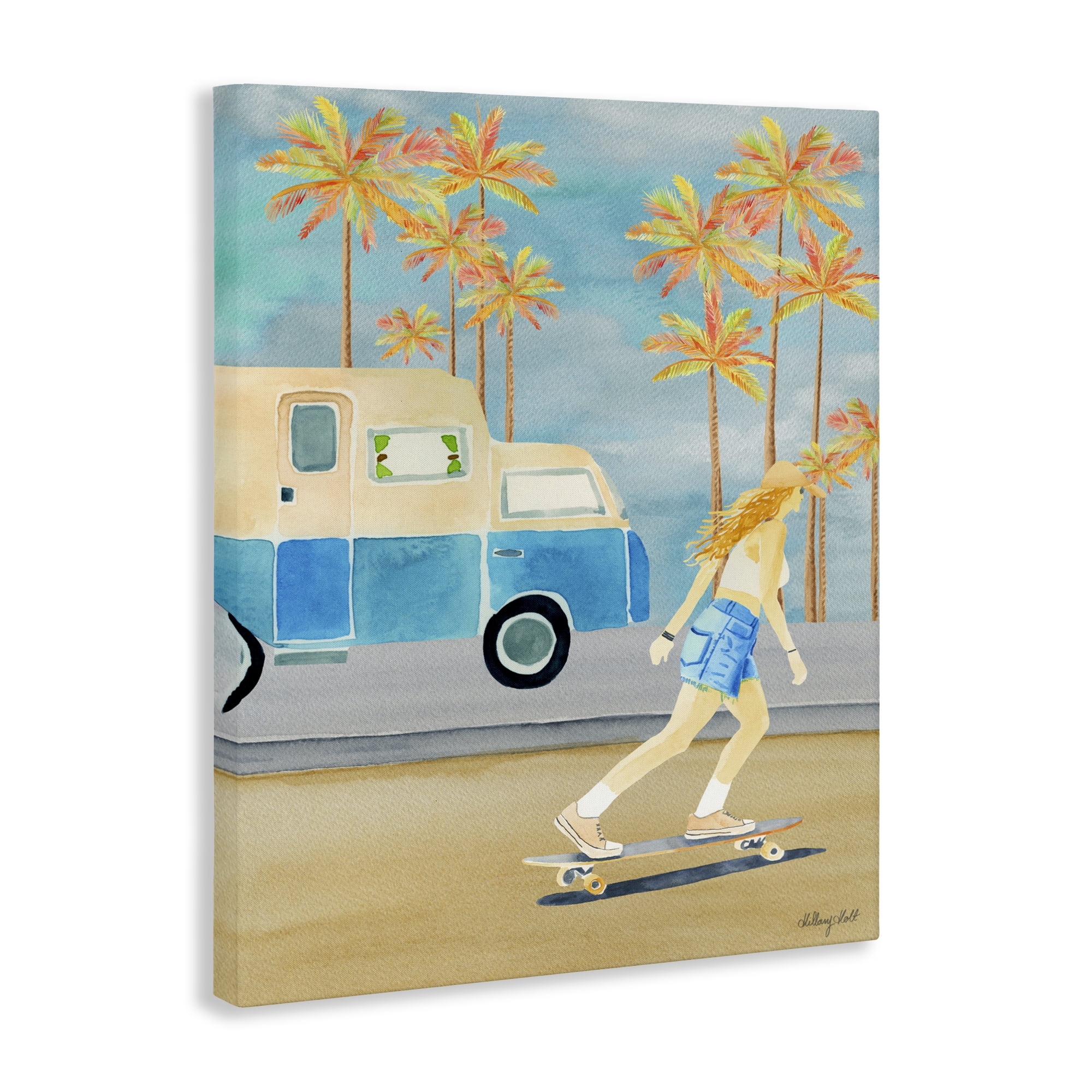 Stupell Industries Santa Monica Road Trip Canvas Wall Art, design by Hillary Holt