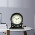 thumbnail image 1 of Reloj de mesa redondo con números grandes, movimiento silencioso decorativo, relojes de repisa sin tictac para baño, mesa de oficina, ano EstiloB perfecl reloj geométrico, 1 of 8
