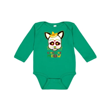 

Inktastic Cinco De Meow Cat Gift Baby Boy or Baby Girl Long Sleeve Bodysuit