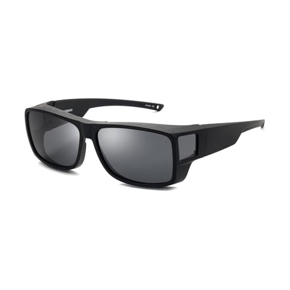 Fit Over Glasses Sunglasses Polarized Wrap Around Sunglasses with Side Window Shields for Full Protection