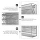 thumbnail image 4 of Rack de almacenamiento de archivos montado en la pared Organizador de documentos de múltiples capas Rack de revistas de metal para el hogar, 4 of 6