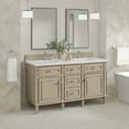 thumbnail image 5 of James Martin Vanities 60" Double Vanity, Light Natural Oak w/ 3 CM White Zeus Quartz Top, 5 of 7