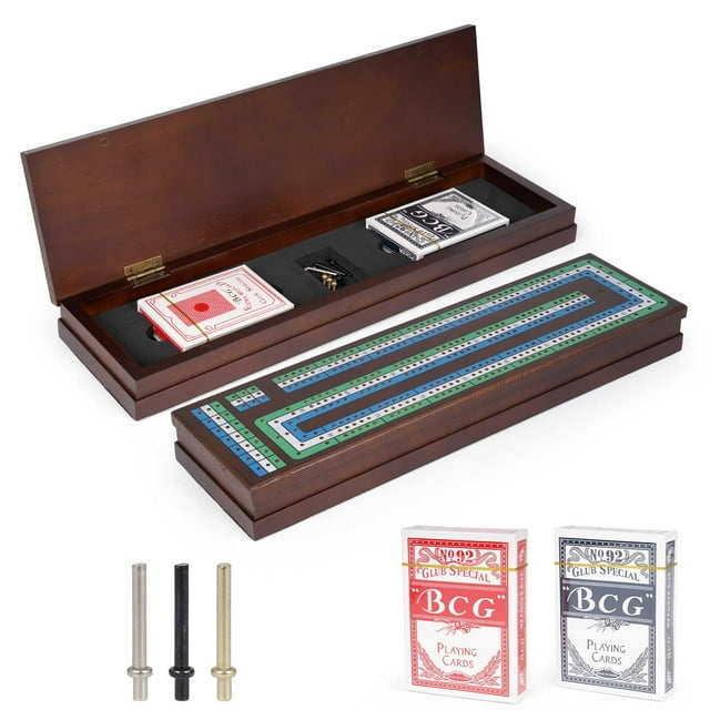 Juego de mesa Cribbage Agirlgle de madera con cierre magnético