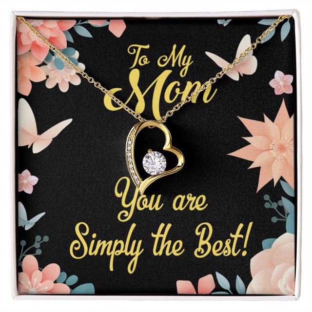 Pour Maman Tout Simplement le Meilleur Collier pour Toujours w Message Card