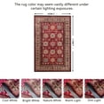thumbnail image 3 of JV Home Area Rug Napoli Red 6'x9' Washable Carpet Anti Slip, 3 of 8