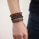 thumbnail image 1 of Vintage Cowhide Hand-woven Bracelet Leather Multi-layer Bracelet Men's Bracelet Adjustable, 1 of 4