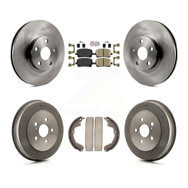 Transit Auto Front Rear Disc Brake Rotors Ceramic Pads and Drum Kit for Car Toyota Matrix Pontiac Vibe K8A-104955