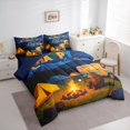 thumbnail image 2 of Erosebridal Adventure Cartoon RV Car Bedding Comforter Set 7 Pieces for Girls Boys,Teens Happy Camping Animal Bear Full Bedding Set,Navy Blue Reversible,Super Cozy Room Decor, 2 of 6