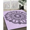 thumbnail image 3 of Ahgly Company Machine Washable Indoor Rectangle Transitional Orchid Purple Area Rugs, 7' x 9', 3 of 7