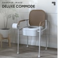 thumbnail image 3 of Sharper Image Deluxe Commode, Bedside Toilet Chair, Portable Bathroom Aid, Toilet Safety, 3 of 14