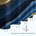thumbnail image 6 of Blue Marble Gold Wave Pattern Shower Curtain 84"x72" ,Bathroom Decorative Shower Curtains Set with 12 Hooks,Modern Waterproof Washable Shower Curtain, 6 of 6