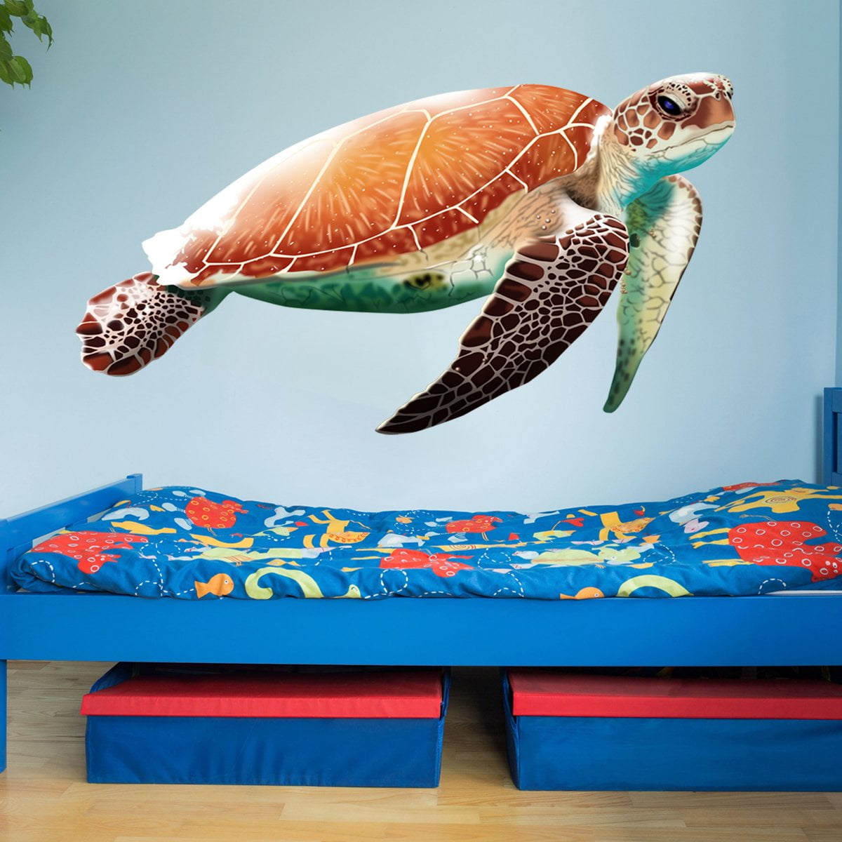 Sea Turtle vinyl decal/sticker cute reptile marine turtle ocean tropical 