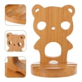 thumbnail image 2 of KAKOWELY Universal Phone Stand Desktop Rack Bamboo Adorable Bear Phone Holder for Home,3.94"X2.56"X0.71", 2 of 4