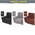 thumbnail image 2 of Herwey Housse de Protection pour Canapé Sofa 1-3 Places Extensible, Housse de Protection pour Causeuse/canapé, Housse Lavable Élastique, Café/gris/noir, 2 of 7