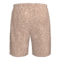 thumbnail image 6 of Kdxio Beige Sparkling Glitter Pattern Mens Casual Shorts - Drawstring Summer Beach Sports Shorts for Men, 6 of 9