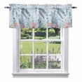 thumbnail image 2 of Watercolor Sea Turtles Fish Valances for Windows,Kitchen Valance Rod Pocket Short Curtain, Marine Creatures Seahorse Valance Curtain Window Valances for Bedroom Bathroom Living Room 42x18in, 2 of 9
