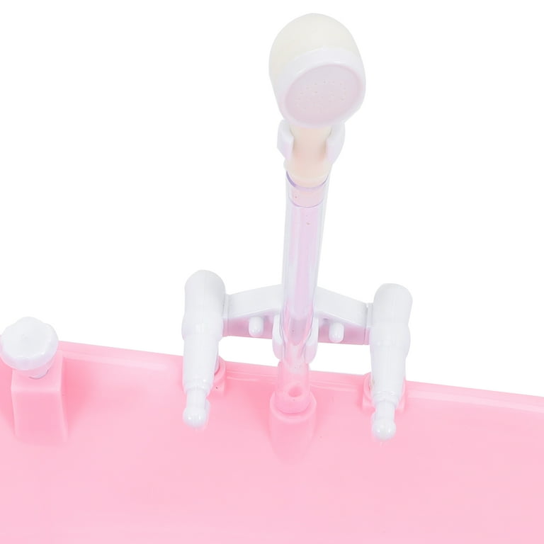 Doll Bathtub with Sprayer Toy for Dolls Toys Time Mini