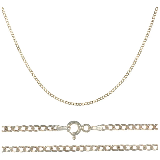 Cadena Italiana de 10K Imperial Jewelry estilo Cubana Calibre 2mm de 55cm