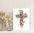 thumbnail image 2 of Floral Cross Butterfly Canvas Print, Watercolor Religious Wall Art for Living Room Bedroom Entryway Dining Room Office Decor, 2 of 8