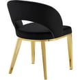 thumbnail image 3 of Meridian Furniture Roberto Black Velvet Dining Chair, 3 of 7