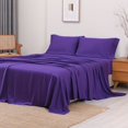 thumbnail image 7 of 16" Deep Pocket Sheet Set California King Size,100% Viscose Derived from Bamboo Sheets, California King Size, Purple, 7 of 7