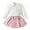 Pink, variant on Diufon Infant Baby Girl Skirt Outfit Long Sleeve Button Lapel Shirt & Knit Vest & Plaid Bow Skirt 3 Piece Set
