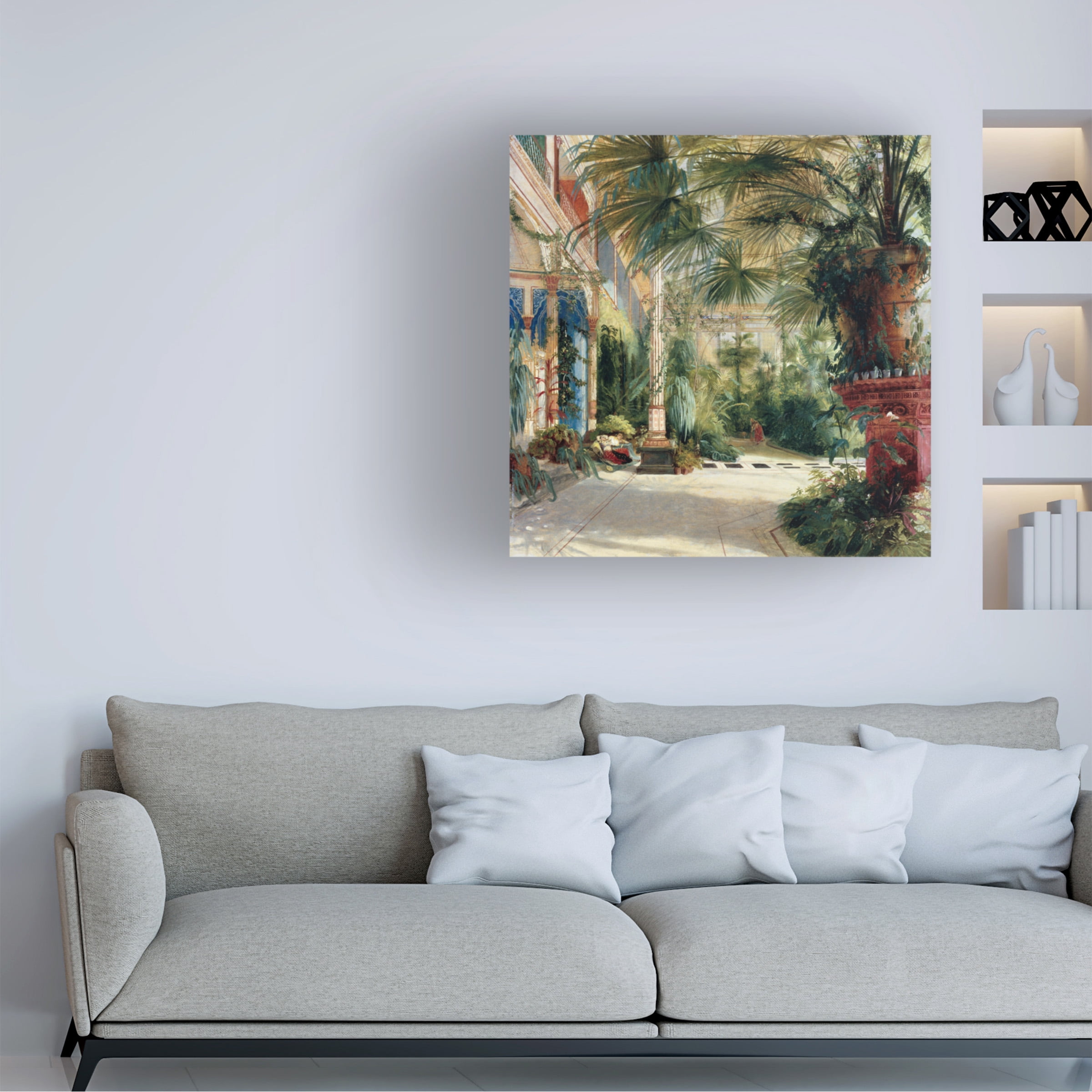 Trademark Fine Art Carl Blechen The Interior of the Palm House Canvas Wall Art - 35x35