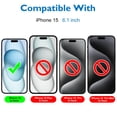 thumbnail image 2 of Protector de pantalla Mothca Matte Glass para iPhone 15 de 6.1 pulgadas, paquete de 2, 2 of 6