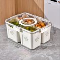 thumbnail image 3 of Bandeja de Frutas para Picnic Grande, Refrigerador, Almacenamiento de Alimentos, Caja Transparente para Refrigerios en la Cocina, 3 Rejillas, 3 of 5