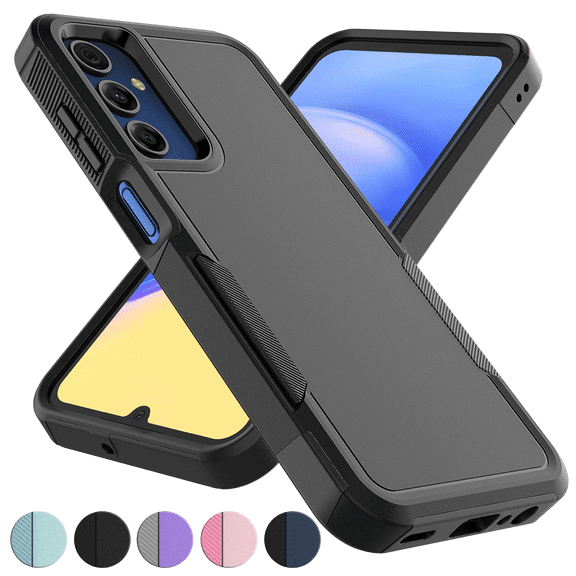 Shockproof Phone Case compatible with Samsung Galaxy A16 5G, Military Grade Heavy Duty Rugged Full Body Protective Cover, Black