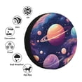 thumbnail image 4 of Wukai Planet Pastel Galaxy Print Spare Tire Cover for RV Trailer,Waterproof PVC Faux Leather Wheel Cover Fit for Truck,Trailer,RV,SUV,Camper and Most Vehicle-16 inch, 4 of 6
