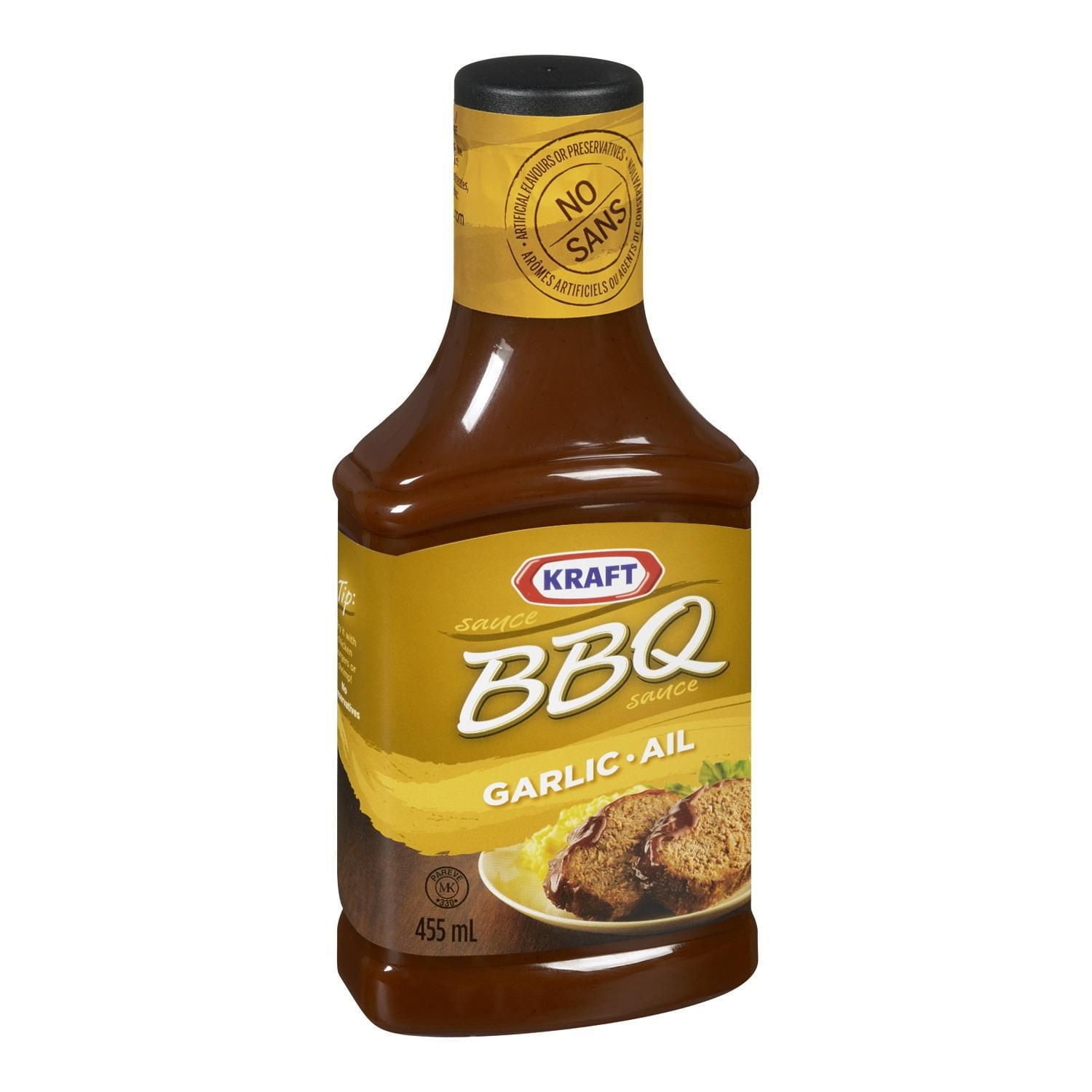 Kraft BBQ Sauce, Garlic, Casein-Free, 455mL