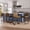 Brown, variant on Ninecer Counter Height Bar Stools Set of 4, 26" Low Back Modern Bar Chair, PU Leather Upholstered Kitchen Island Stools, Square Seat Kitchen Chairs, Comfortable Counter Chairs for Dining Room, White