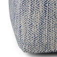 thumbnail image 4 of Simpli Home Simpli Home Nate 20 inch Wide Boho Square Pouf in Patterned Denim Mélange Cotton, 4 of 5