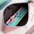 thumbnail image 5 of SPRING PARK Faux Leather Pencil Case Pen Stationery Zipper Bag Organizer, 5 of 7